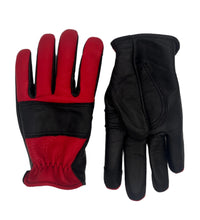 Load image into Gallery viewer, Two toned deerskin roadster motorcycle gloves with reinforced knuckle and palm protection