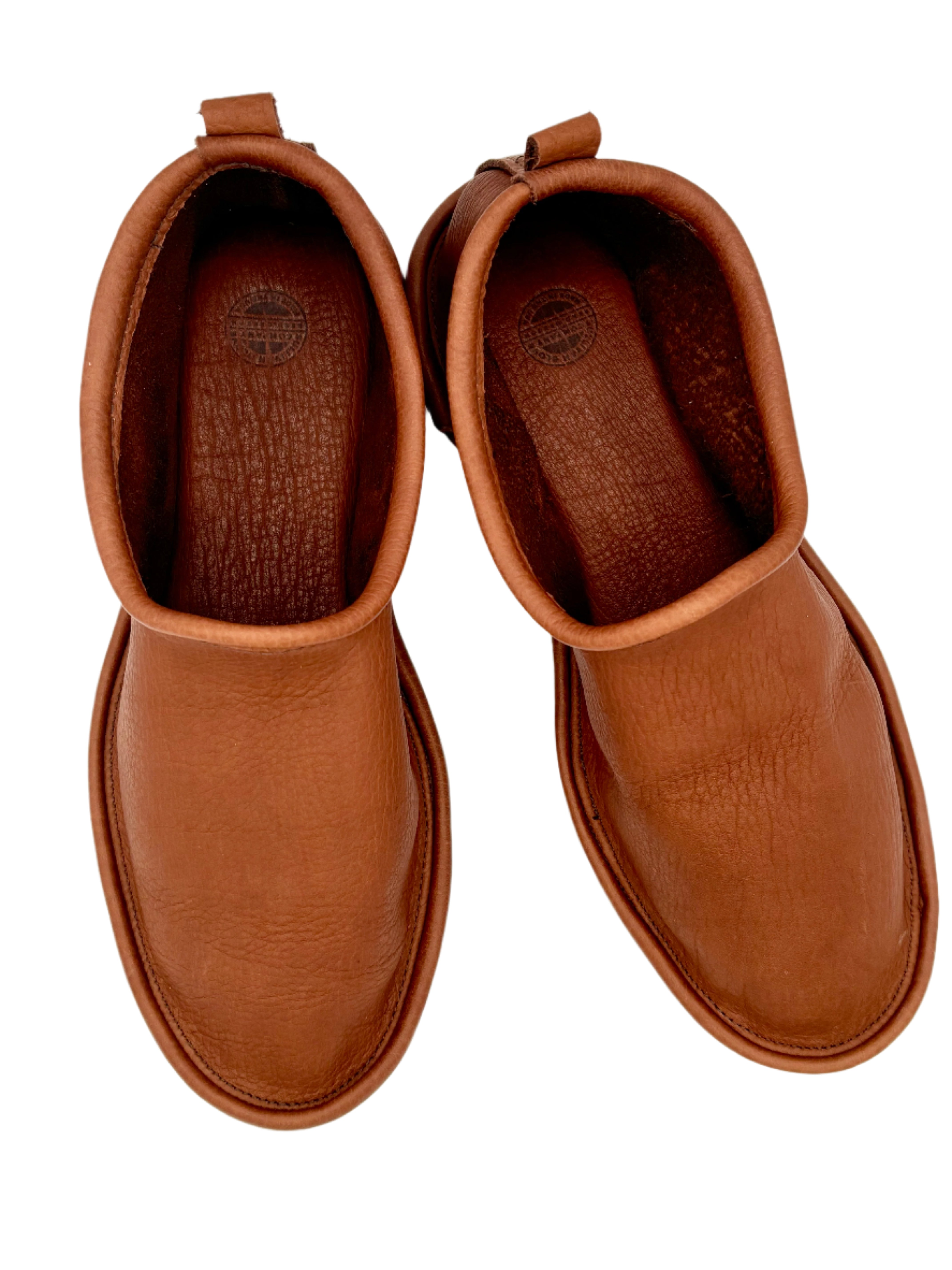 mahogany bison slipper top view