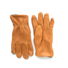 Load image into Gallery viewer, Lined Deerskin Gloves - Made in the USA for cold weather - Saddle Tan Leather Gloves