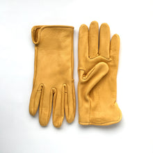 Load image into Gallery viewer, White Tail Deerskin Gloves - Gold - Leather Gloves Made in the USA