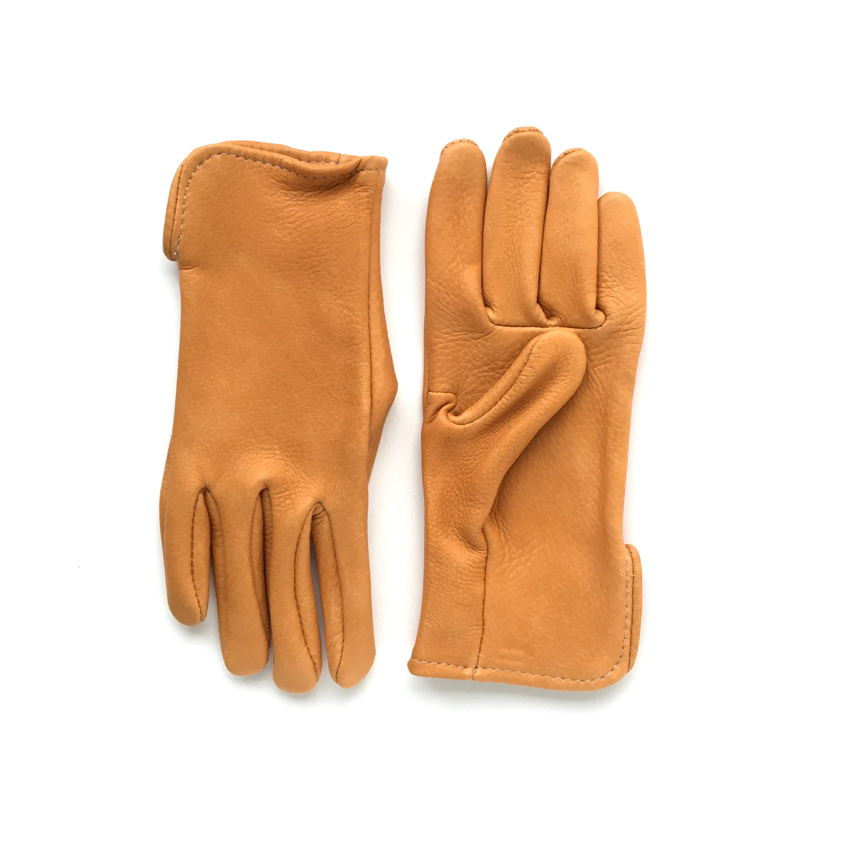 White Tail Deerskin Gloves - Saddle Tan - Leather Gloves Made in the USA