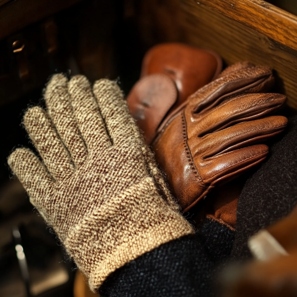 Leather and wool gloves sales