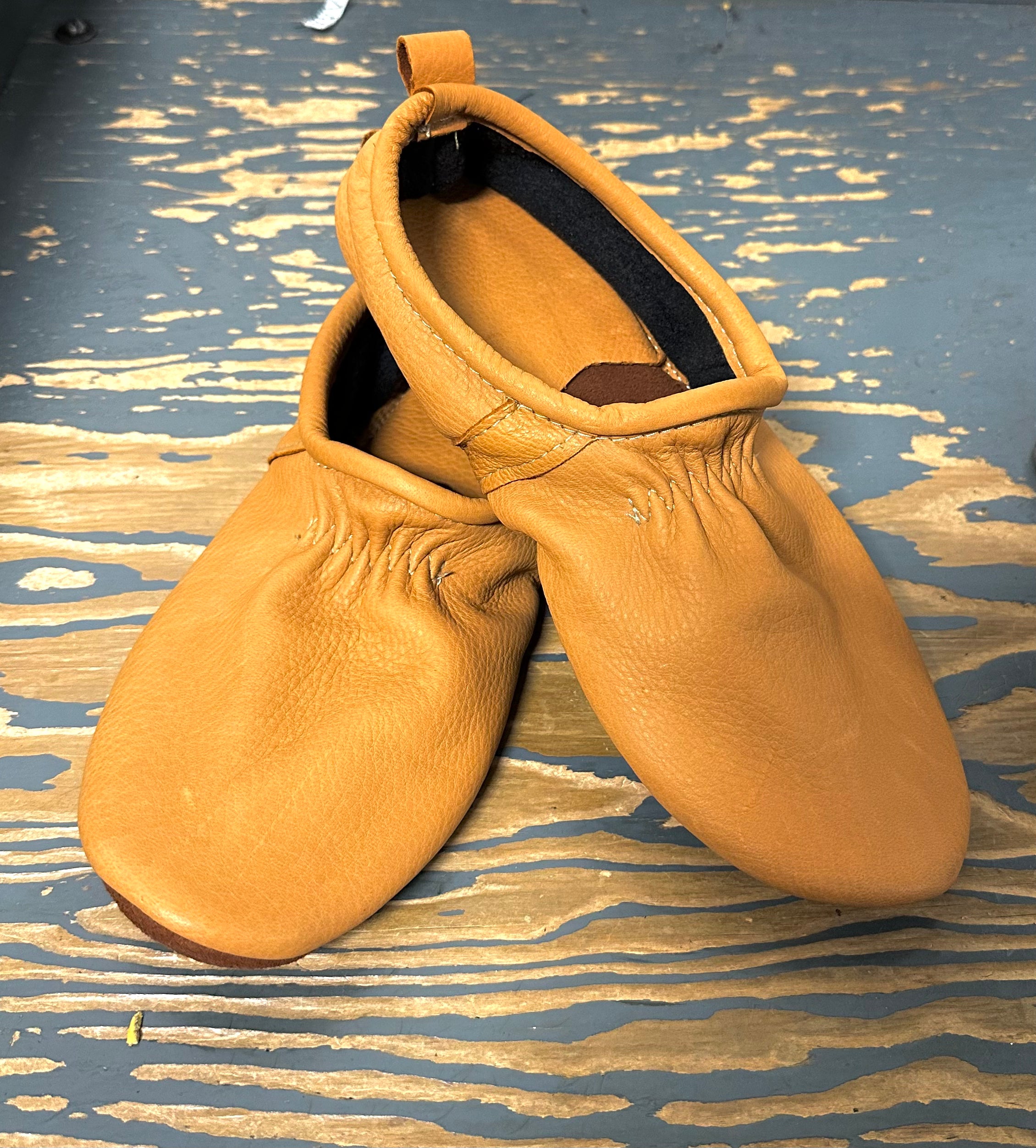 Deer hide slippers online