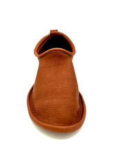 Load image into Gallery viewer, front view of usa made premium bison leather slipper with memory foam insert