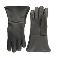 Premium Lined Elkskin Gauntlets - Hand Crafted in Oregon - Black