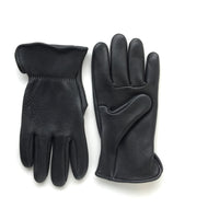 A pair of black Elk leather gloves made in the USA 