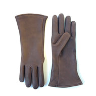 Thurlow deerskin gauntlets in chocolate handcrafted in the USA